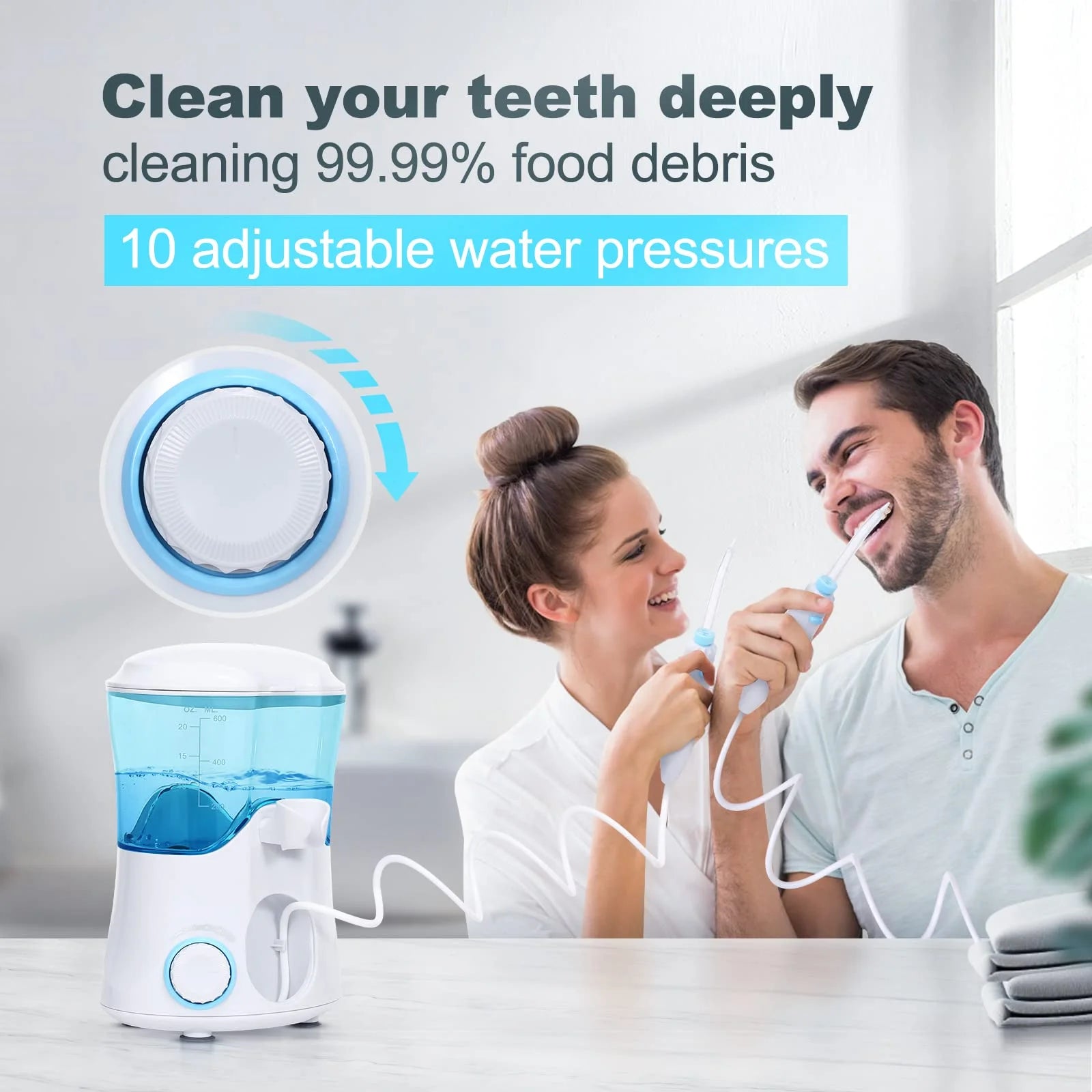Portable Cordless Water Flosser - Electric Oral Irrigator for Braces - Adults/Kids 